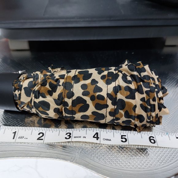 TOTES MICRO MINI PURSE LEOPARD PRINT UMBRELLA PERFECTLY FITS ANY HANDBAG - Picture 10 of 10